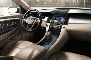 front passenger space and infotainment system of the 2018 Ford Taurus_o