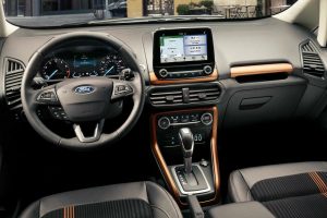 driver dash and infotainment system of a 2018 Ford EcoSport