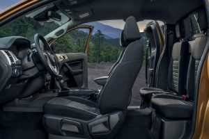 side view of the full interior in a 2019 Ford Ranger