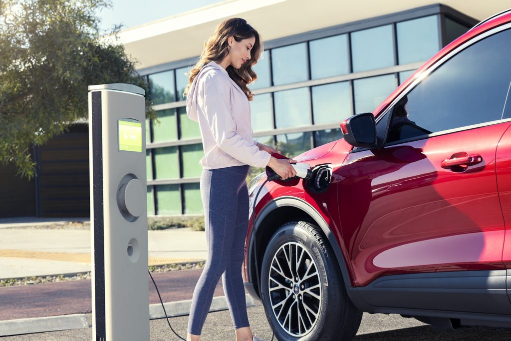 2020 Ford Escape Plug-In Hybrid at charging station