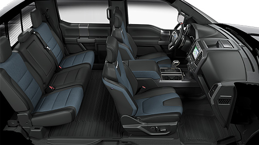 2020 Ford F-150 Raptor RECARO® leather seats with Blue Alcantara® inserts