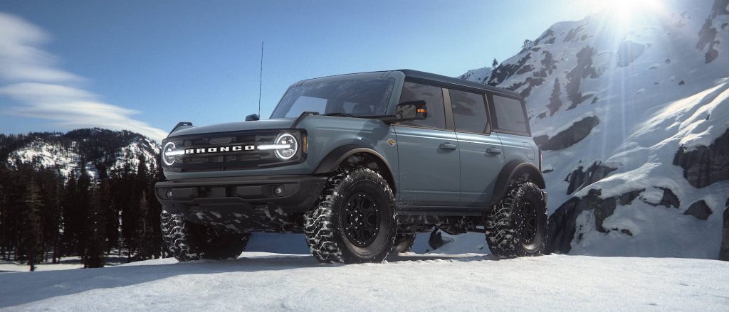 2021 Ford Bronco on snowy terrain