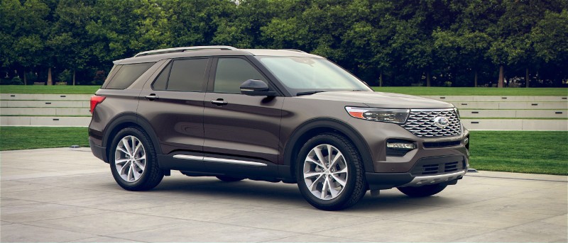 2021 Ford Explorer in Stone Gray exterior color