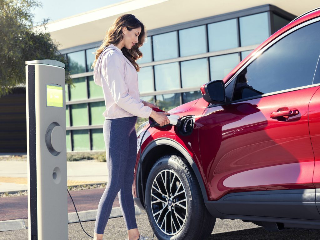 2020 Ford Escape Plug-In Hybrid charging station
