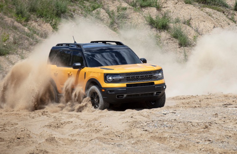 2021 Ford Bronco Sport driving through sand