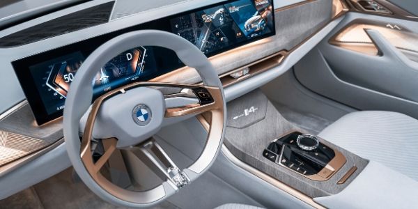 BMW Concept i4 Steering Wheel and Dashboard