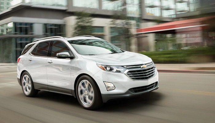 2019 Chevrolet Equinox driving in a town