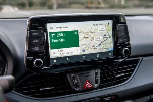 close-up-of-the-navigation-system-of-a-2018-Hyundai-Elantra-GT