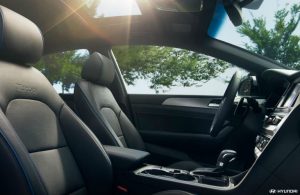 2018 Hyundai Sonata front interior leather seats