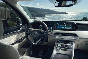 2020 Hyundai Palisade interior view of front seats