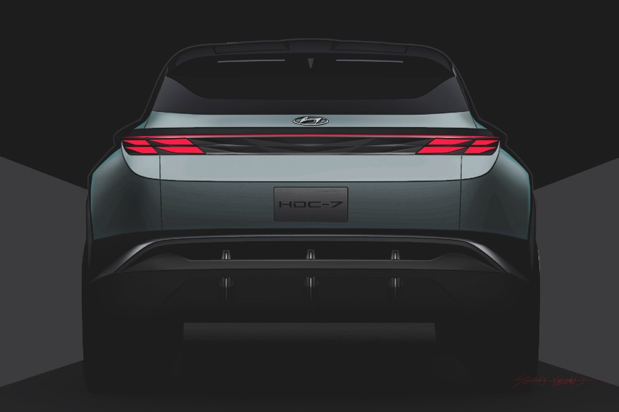 Rear angle of the Hyundai Vision T concept