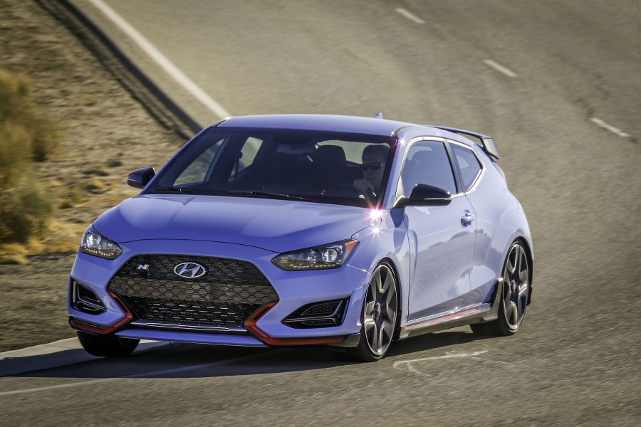 2020 Hyundai Veloster N Exterior Driver Side Front Angle