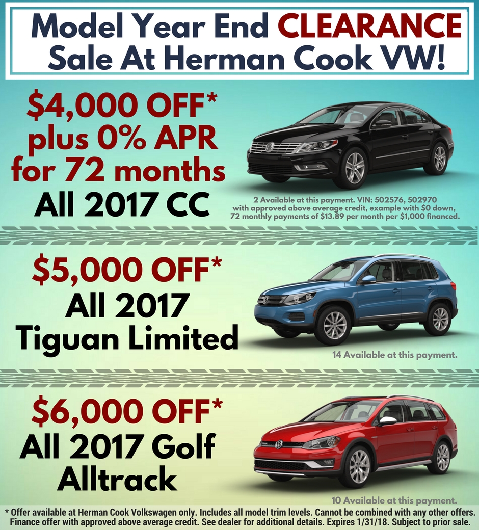 Model Year End Clearance Sale at HCVW