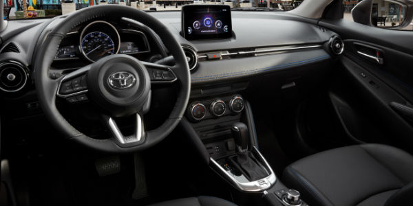 2019 Toyota Yaris Sedan Steering Wheel, Dashboard and Touchscreen Display