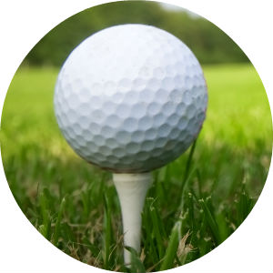 Close Up of a Golf Ball on a Tee