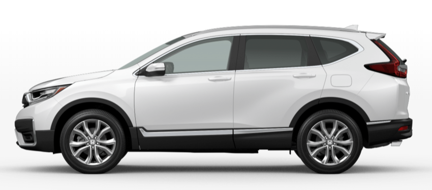 Platinum White Pearl 2020 Honda CR-V on White Background