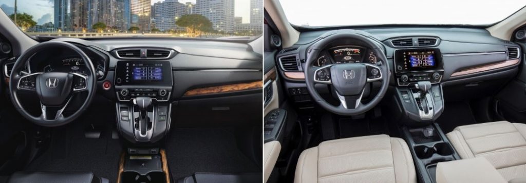 2020 Honda CR-V Front Interior vs 2019 Honda CR-V Front Interior