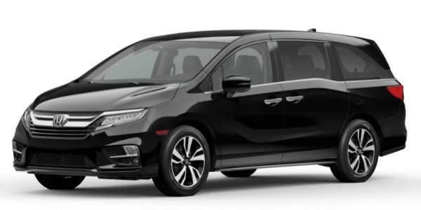 Crystal Black Pearl 2020 Honda Odyssey on White Background