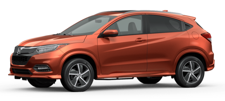 Orangeburst Metallic 2020 Honda HR-V on White Background
