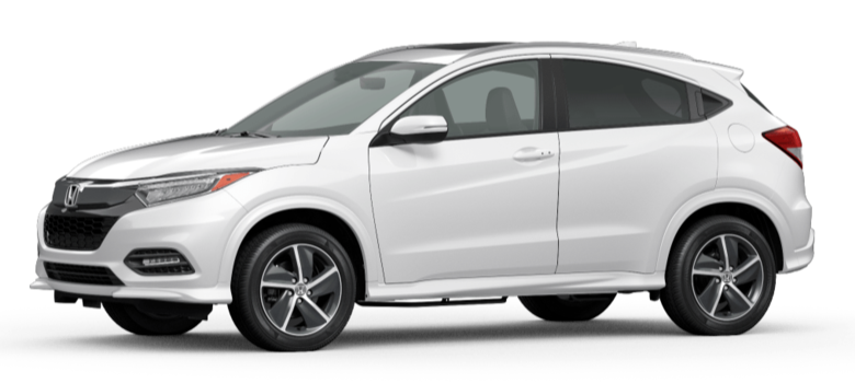 Platinum White Pearl 2020 Honda HR-V on White Background