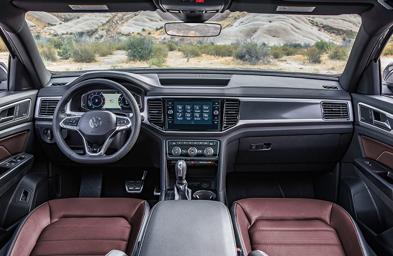 Interior front cabin of a 2020 Volkswagen Atlas Cross Sport