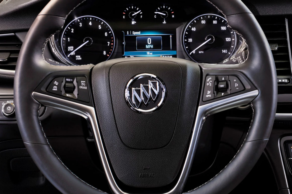 Steering wheel mounted controls of the 2018 Buick Encore