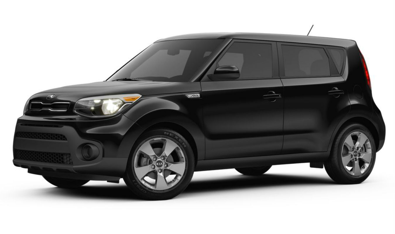 Side view of the 2018 Kia Soul in Shadow Black