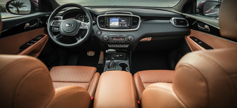 2019 Kia Sorento SX Limited front seat with Terracotta Nappa leather