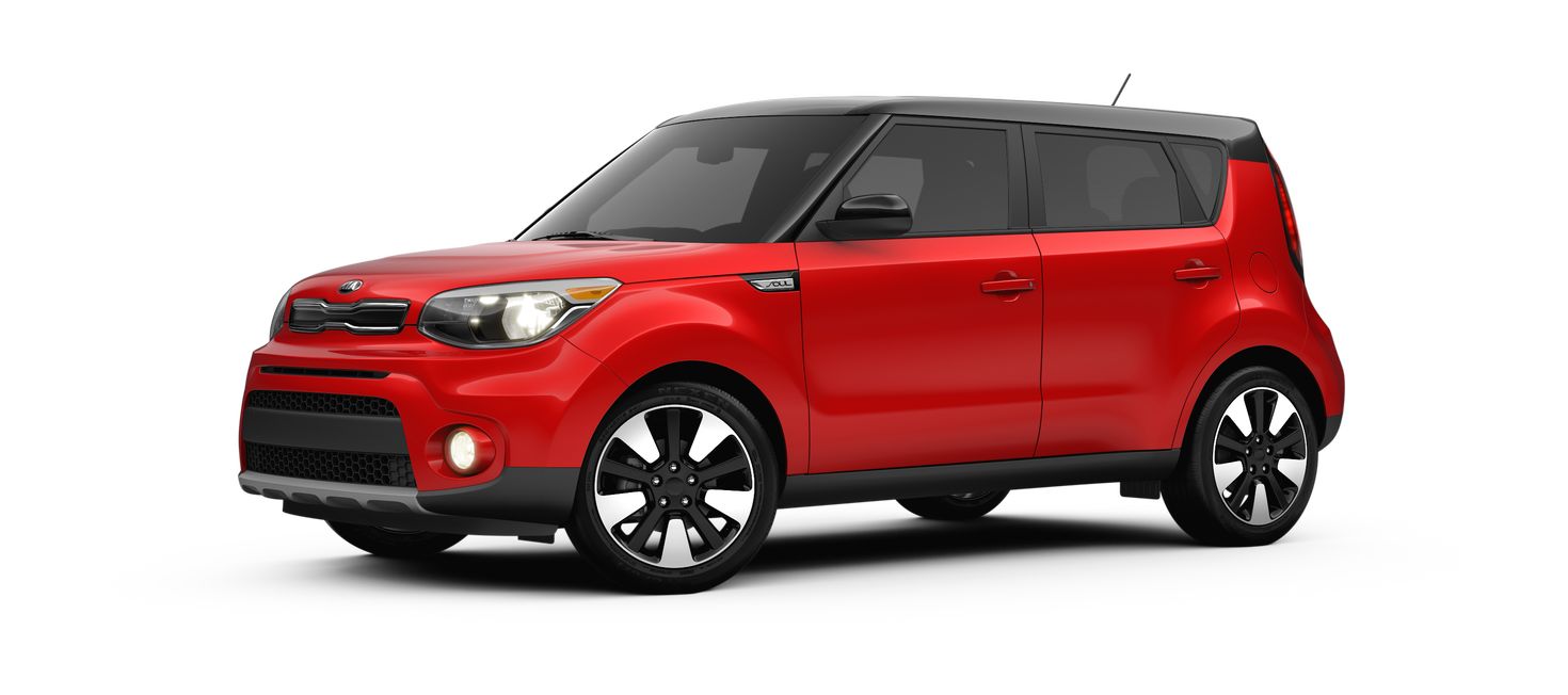 2019 Kia Soul Inferno Red and Black side view