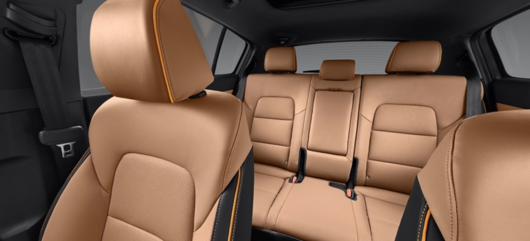 2019 Kia Sportage interior with beige leather