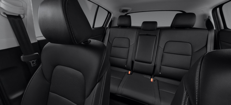 2019 Kia Sportage interior with black leather