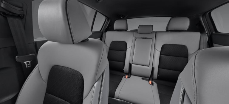 2019 Kia Sportage interior with gray and black leather