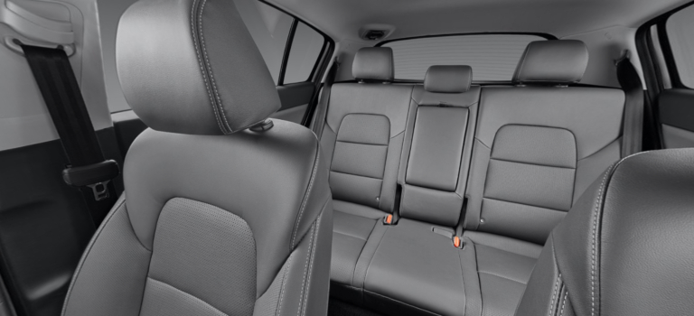 2019 Kia Sportage interior with gray leather