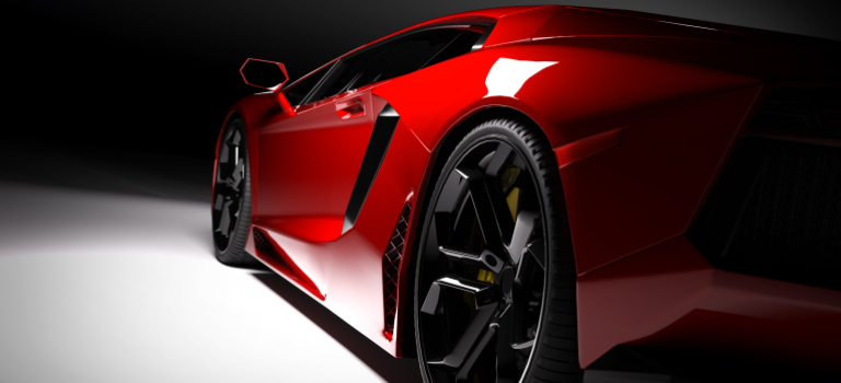 Lamborghini red back view