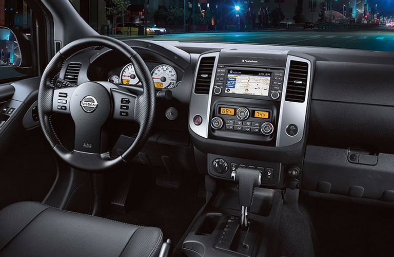 2018 Nissan Frontier interior view of dash and wheel