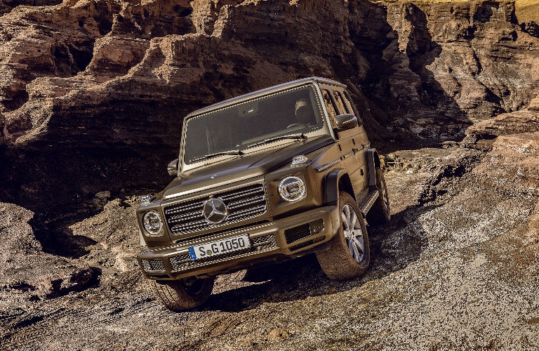 2019 G-Class in Brown Driving Off-Road