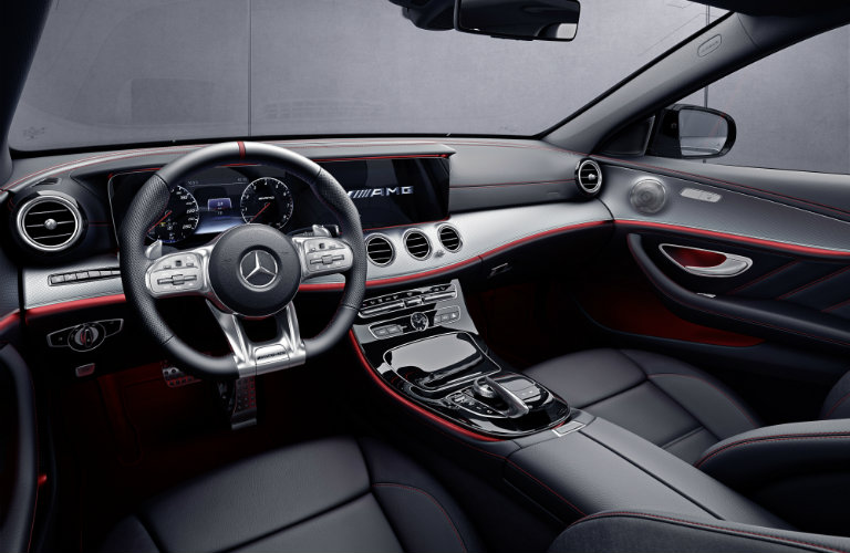 front seats and dash of mercedes-amg e 53