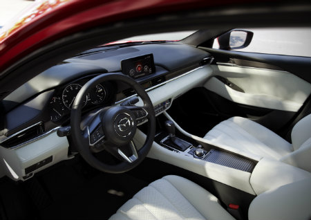 2018 Mazda6 interior front seats and steering wheel
