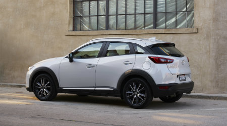 2018 Mazda CX-3 white side and back exterior