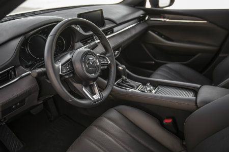 2018 Mazda6 interior front seats and steering wheel