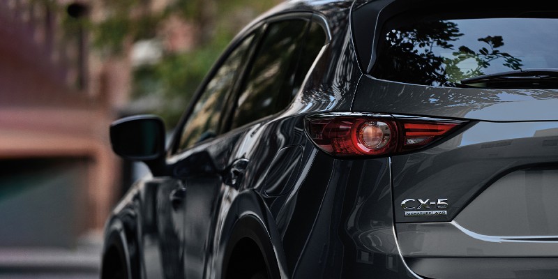 View of the 2020 Mazda CX-5 from the rear
