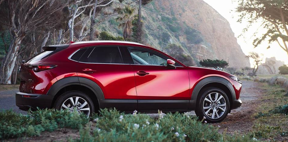 2021 Mazda CX-30 parked in a forest