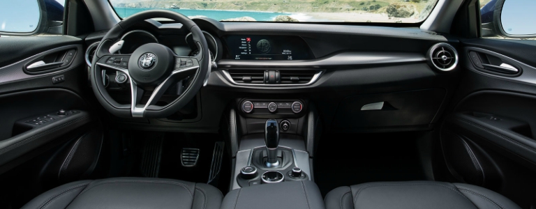 2018 Alfa Romeo Stelvio interior overview with center console