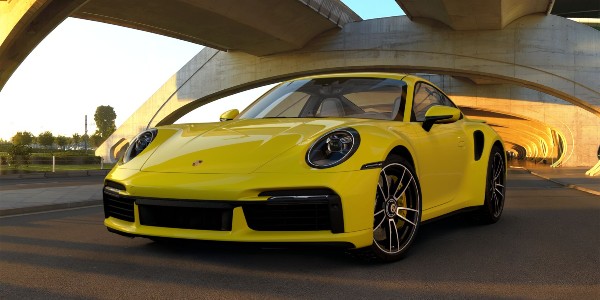 2021 Porsche 911 Turbo S in Racing Yellow