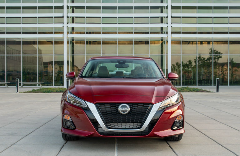 2019 Nissan Altima Edition ONE parked front facing the camera with a building behind it