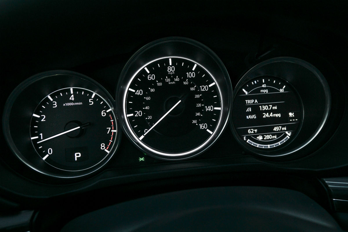 Instrument cluster of the 2018 Mazda CX-5