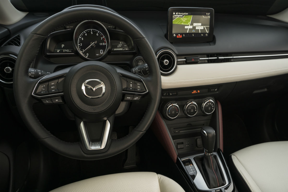 Driver's cockpit of the 2018 Mazda CX-3