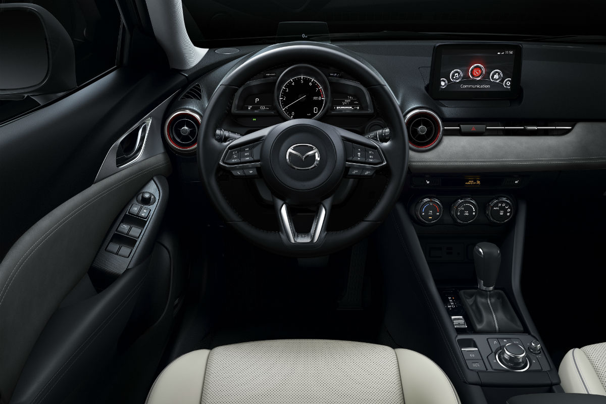 Driver's cockpit of the 2019 Mazda CX-3