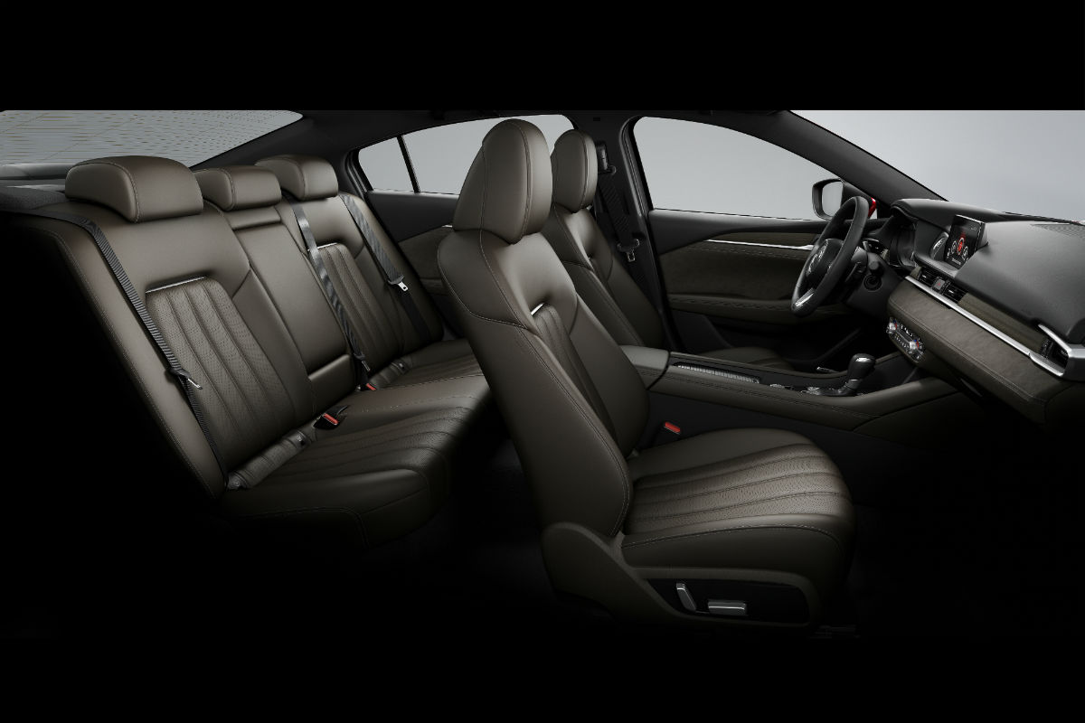 Side view of the interior seating in the 2018 Mazda6