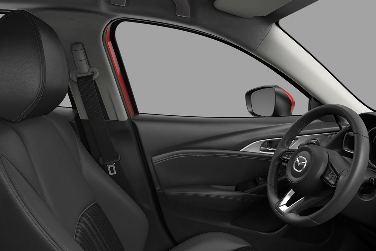 2019 Mazda CX-3 interior in Black Leatherette 